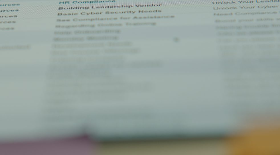 Close up of a long list of email subjects